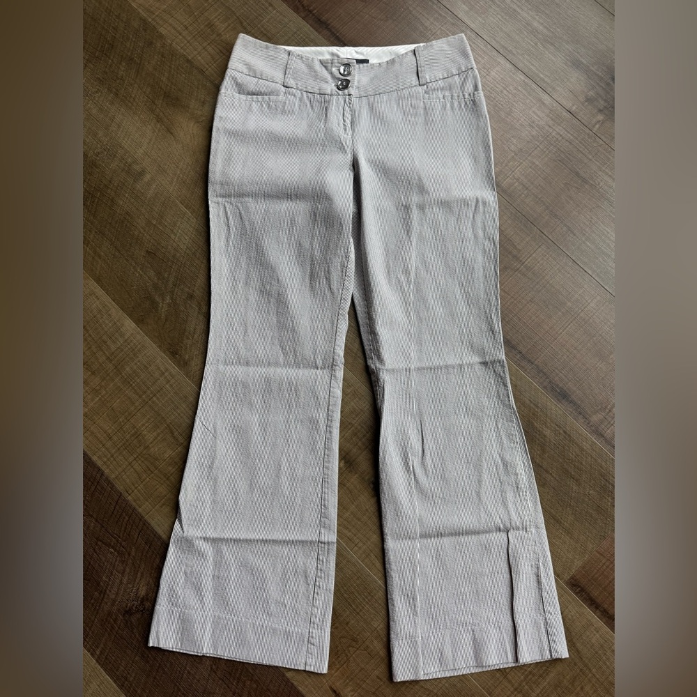 The Limited White/Gray Pinstripe Cassidy Fit Pants